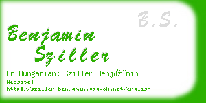 benjamin sziller business card